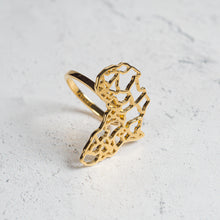 Load image into Gallery viewer, Gold Vermeil Africa Pendant Ring