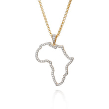 Load image into Gallery viewer, Sade Pave Silhouette Africa Necklace