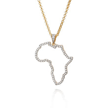 Load image into Gallery viewer, Sade Pave Silhouette Africa Necklace
